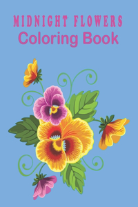 midnight flowers coloring book