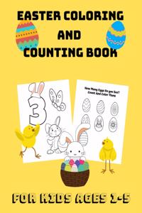 Easter Coloring and Counting Book for Kids ages 1-5