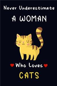 Never Underestimate A Women Who Loves Cats.