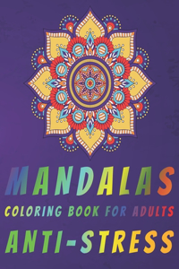 Mandalas coloring book for adults Aniti-stress