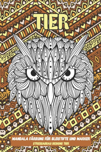 Mandala Färbung für Bleistifte und Marker - Stressabbau Designs Tier - Tier