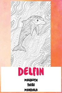 Malbuch - Mandala - Tiere - Delfin
