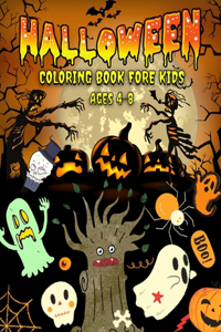 Halloween Coloring Book for Kids Ages 4-8