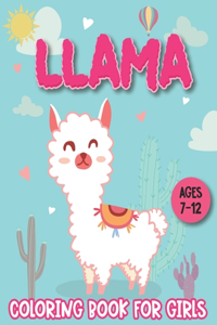 Llama Coloring Books For Girls Ages 7-12