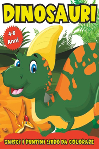 Dinosauri unisci i puntini e colora