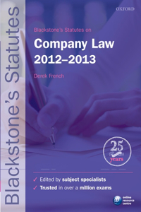 Blackstone's Statutes on Company Law 2012-2013