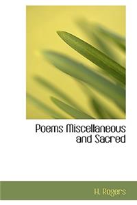 Poems Miscellaneous and Sacred