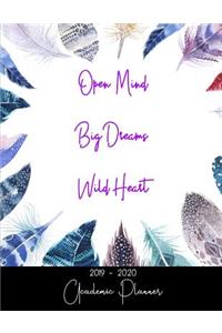 Open Mind Big Dreams Wild Heart Academic Planner