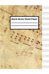 Blank Music Sheet Paper