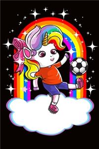 Unicorn Soccer Football Journal Notebook