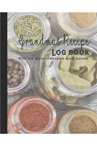Grandmas Recipe Log Book