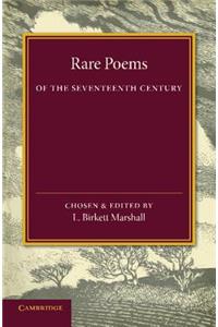 Rare Poems of the Seventeenth Century