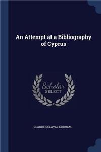 An Attempt at a Bibliography of Cyprus