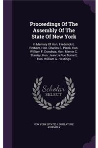Proceedings of the Assembly of the State of New York