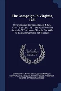 The Campaign In Virginia, 1781