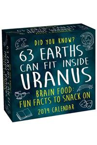 Did You Know? 2019 Day-To-Day Calendar: 63 Earths Can Fit Inside Uranus