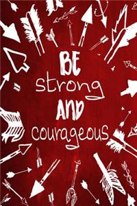 Chalkboard Journal - Be Strong and Courageous (Red)