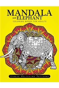 Mandala and Elephant coloring books for adults relaxation