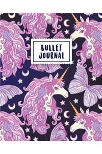 Bullet Journal: Magical Unicorn 150 Dot Grid Pages (Size 8x10 Inches) with Bullet Journal Sample Ideas
