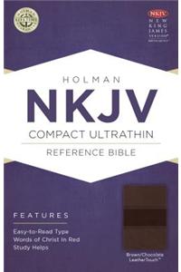 NKJV Compact Ultrathin Bible, Brown/Chocolate Leathertouch