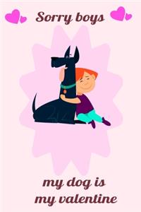 sorry boys my dog is my valentien's day