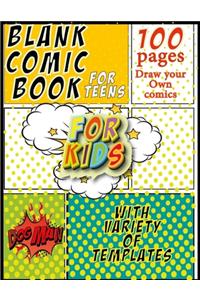 blank comic book for teens and kids with Variety of Templates Draw Your Own Comics, dogman
