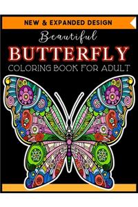 Beautiful BUTTERFLY COLORING BOOK FOR ADULT