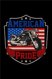 American Pride Motorcycle American Flag Patriotic Notebook