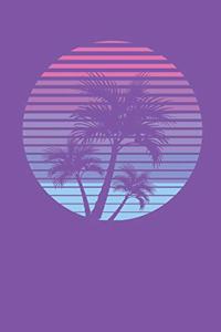 vaporwave aesthetic sunset palm
