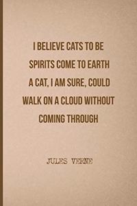 I Believe Cats To Be Spirits Come To Earth. A Cat, I Am Sure, Could Walk On A Cloud Without Coming Through
