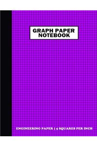 Graph Paper Notebook. Engineering Paper-5 Squares Per Inch