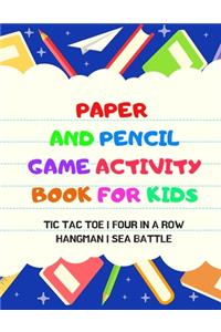 Paper And Pencil Game Activity Book For Kids
