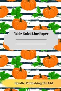 Fall and Thanksgiving Theme Wide Ruled Line Paper