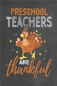 Preschool Teachers Are Thankful