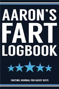 Aaron's Fart Logbook Farting Journal For Gassy Guys