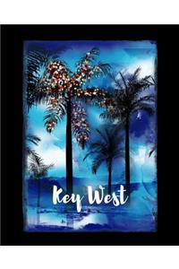 Key West: Florida Christmas Notebook With Lined College Ruled Paper For Taking Notes. Stylish Tropical Travel Journal Diary 7.5 x 9.25 Inch Soft Cover. For Ho