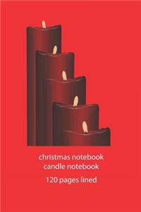 christmas notebook candle notebook