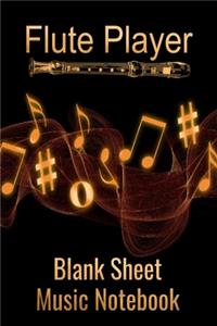 Flute Player Blank Sheet Music Notebook