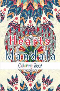 Hearts Mandala Coloring Book