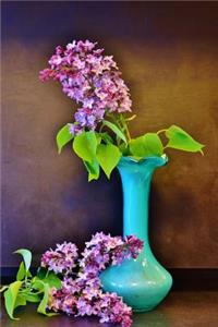 Pretty Lilac Flowers in a Vase Journal