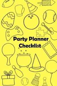 Party Planner Checklist & Organizer Event Planning