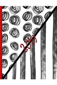 Black and White Graphic Chalk Circles and Lines
