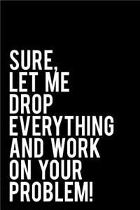 Sure Let Me Drop Everything and Work on Your Problem