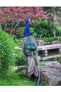 Majestic Peacock in the Garden Notebook