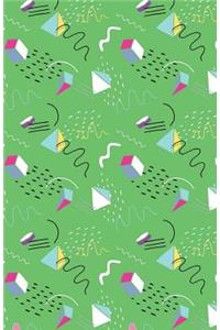 Journal Notebook Squiggles and Shapes Green