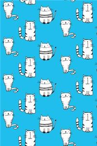 Journal Notebook For Cat Lovers Sketchy Cats Pattern 2