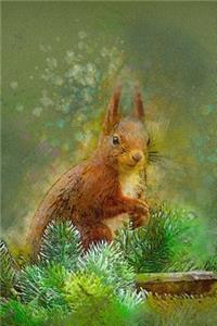 Watercolor of a Squirrel in a Tree Journal