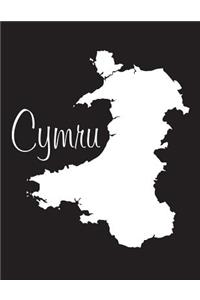 Cymru - Black 101 - Lined Notebook with Margins - 8.5X11