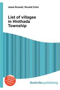 List of Villages in Hinthada Township