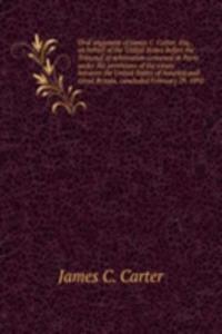 ORAL ARGUMENT OF JAMES C. CARTER ESQ. O